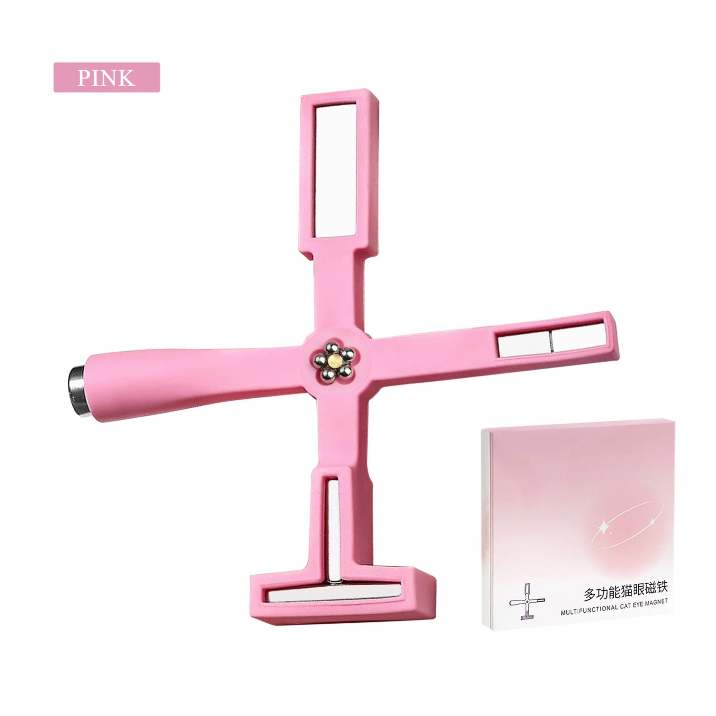 5 in 1 Cat Eye Magnet for Nail Art – Multifunctional Cross Design for Cat Eye Gel Polish & Strong Nail Magnet Tool