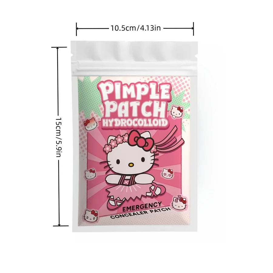 Sanrio Hello Kitty Acne Patch Set - Hydrocolloid Invisible Pimple Cover Facial Decoration Stickers