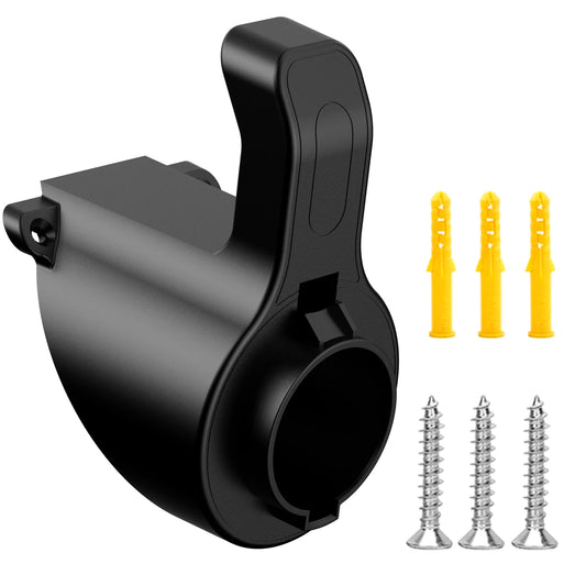 Type 2 EV Charger Holder – J1772, GBT, Tesla Portable Wall Connector Holster & Electric Car Cable Organizer with Fixed Base