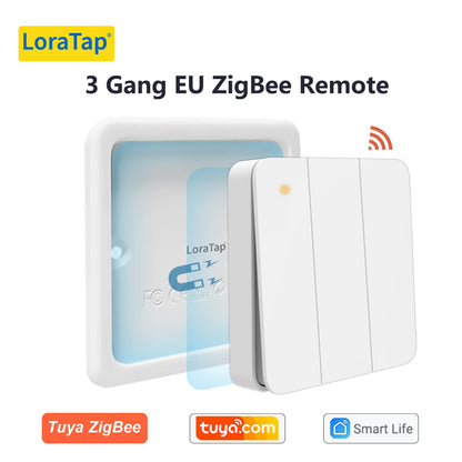 LoraTap ZigBee 3.0 Wireless Smart Scene Controller – 13-Key Push Button Remote EU/US Compatible Tuya Smart Life Automation Switch