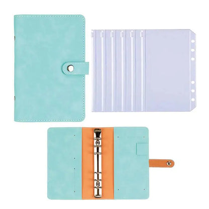 2024 A6 Budget Binder – PU Leather Notebook with Cash Envelopes System, Clip-On Binder Pockets for Money Saving & Bill Organizer Gifts