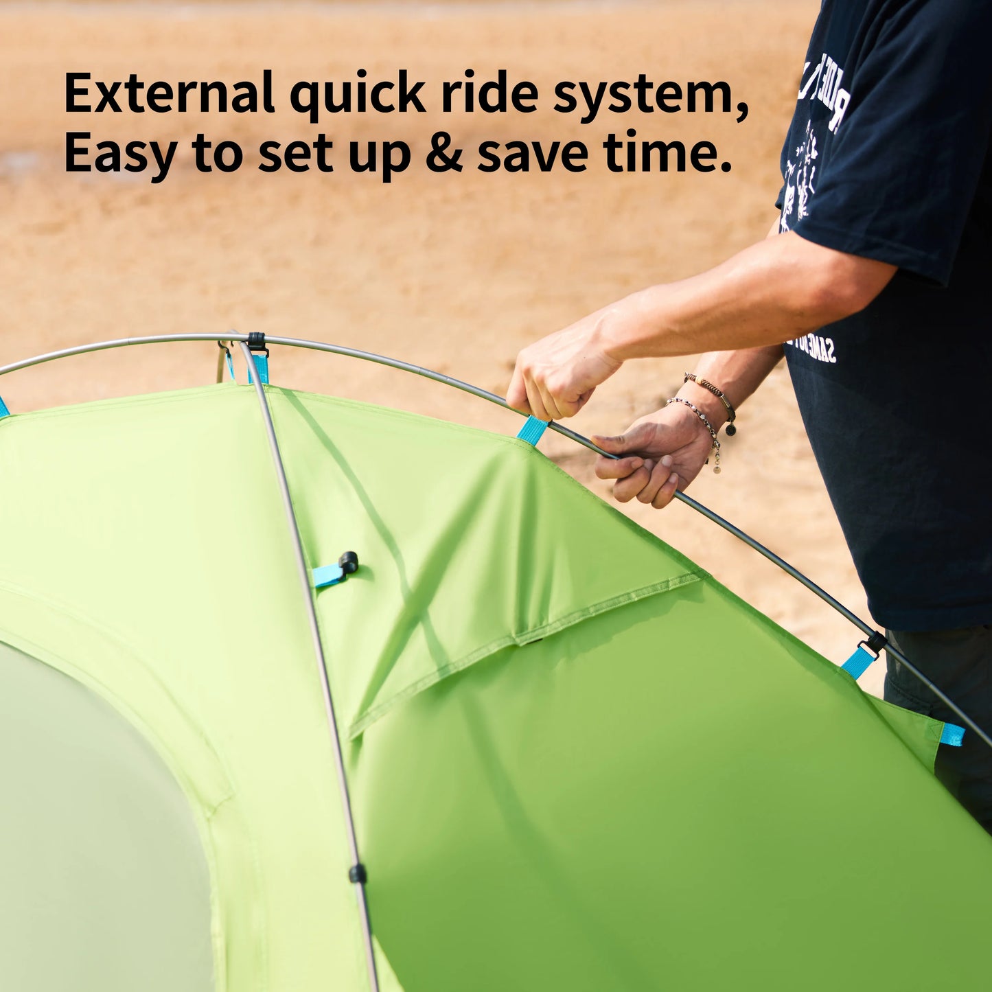 Naturehike 2024 New Camping Tent – Ultralight 2-Person Outdoor Tent, Large Space, Mosquito-Repellent, Quick Set for Beach & Hiking