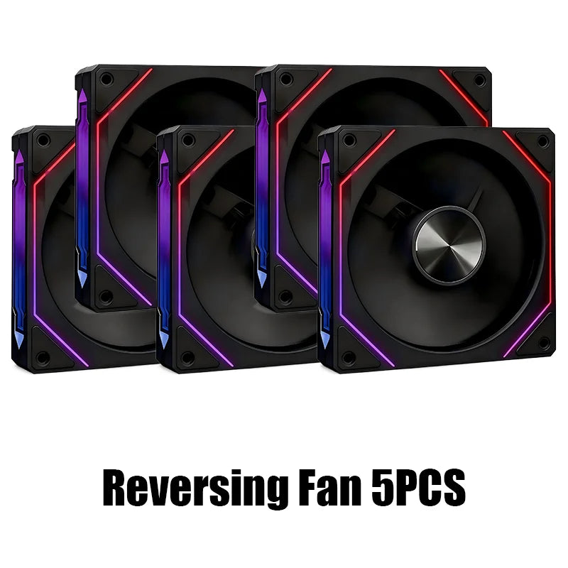 LDPCSJ Prism 5 Pro 120mm ARGB RGB Case Fans – 4PIN PWM 5V 3PIN PC Cooling Kit for CPU Water Cooler Gaming PC Ventilation System