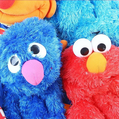 Sesame Street Elmo Hand Puppet - Large Soft Plush Cartoon Toy for Kids, Birthday & New Year Gifts