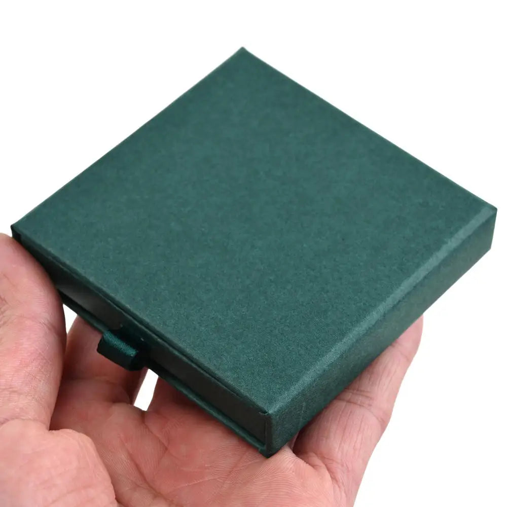 Thick Kraft Paper Jewelry Box — Necklace & Bracelet Display Case Gift Packaging
