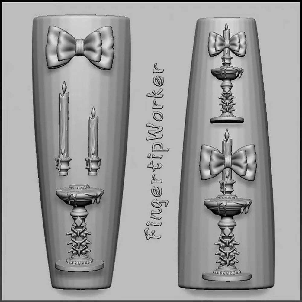 Snake Lolita Bow, Mushroom, Rose, Lotus, Bear 3D Acrylic Nail Mold - DIY Silicone Nail Decorations & Nail Art Products
