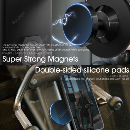 Gym Mate Magnetic Phone Mount – Double-Sided Suction Holder for MagSafe, Hands-Free Video Shooting While Working Out