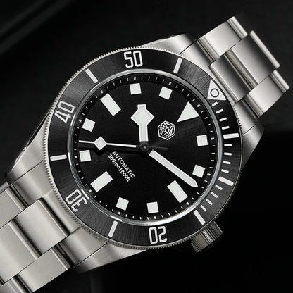 San Martin SN0121T Titanium Diving Watch – NH35 Automatic Movement, Grade 2 Titanium, 120-Click Bezel, 300M Waterproof Wristwatch