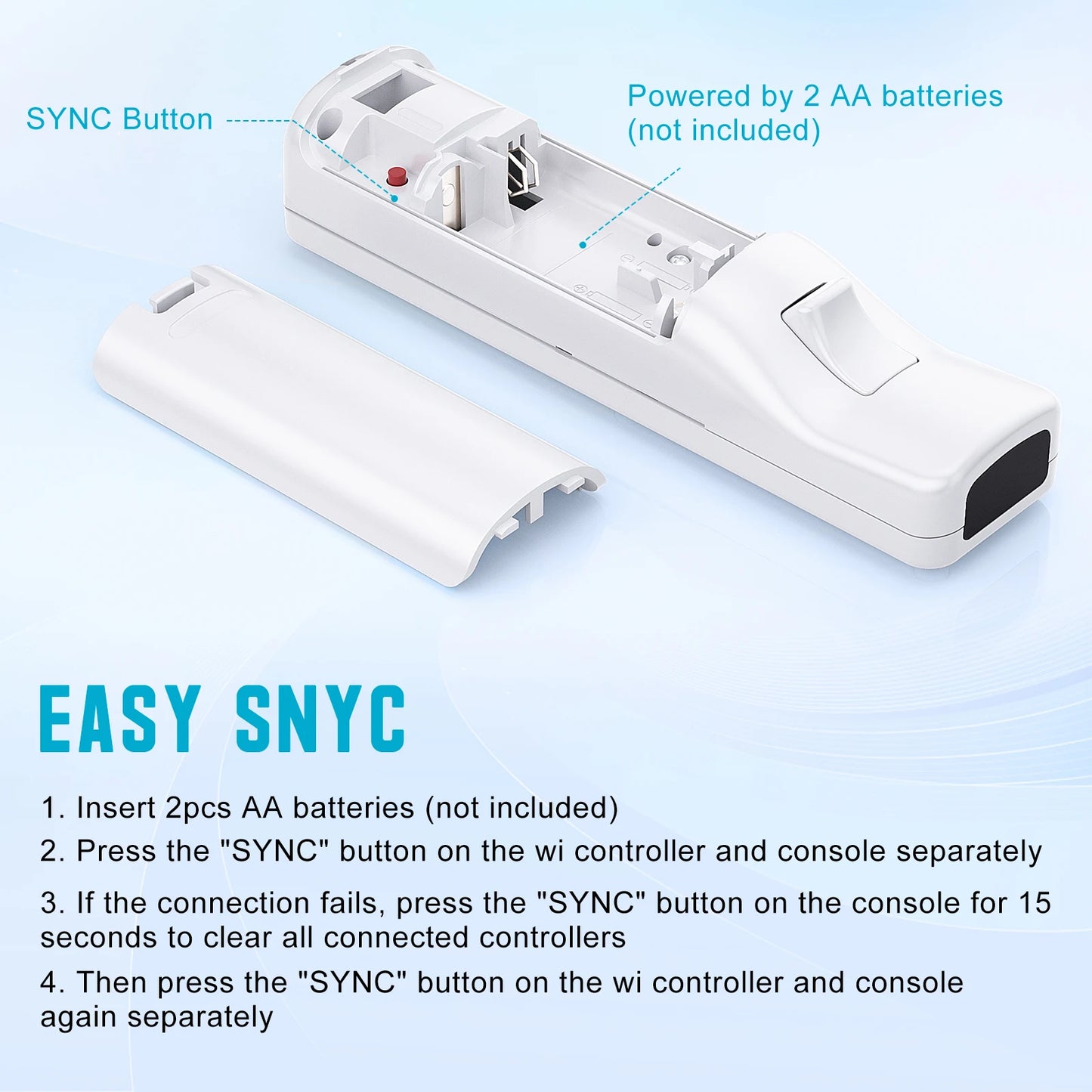 2-in-1 Nintendo Wii Controller Set | Wireless Remote Gamepad with Motion Plus Joystick & Silicone Case