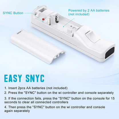 2-in-1 Nintendo Wii Controller Set — Wireless Motion Plus Gamepad with Silicone Case