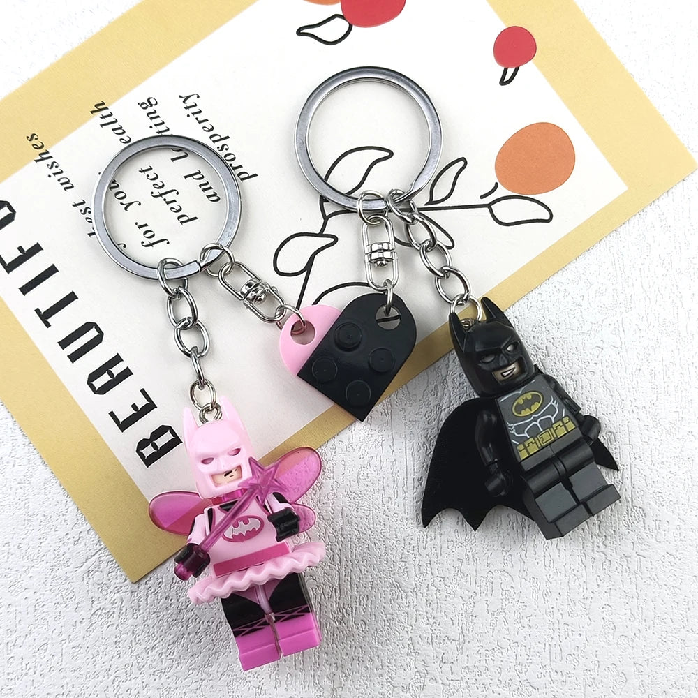 3D Bat Couple Keychain - Handmade Fairy Figure Pendant for Phone, Backpack & Gift Accessories