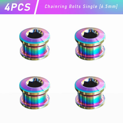 Titanium Alloy Chainring Bolts 4–5PCS MTB Road Bike Crank Screws Single & Double Chainring Hardware 6.5–10.5mm