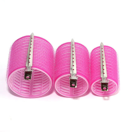 28pcs Hair Roller Set – 18 Plastic Self-Grip Curlers in 3 Sizes with 10 Metal Clips for DIY Hairdressing