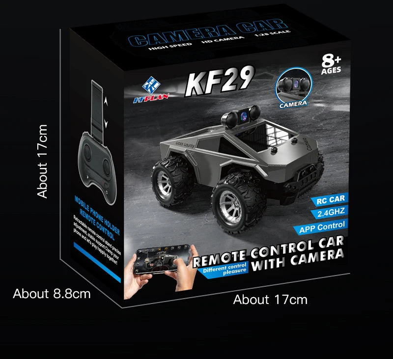 NEW KF29 RC Car with HD Camera – FPV Wireless Remote Control Toy for Photos, Videos & Conversation Gift