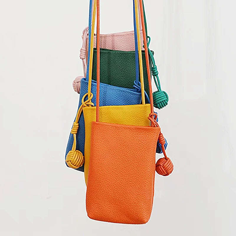Luxury PU Leather Handmade Weave Ball Bag Pendant – Fashionable Handbag Charm Accessory, Creative Decorative Keychain Gift for Women