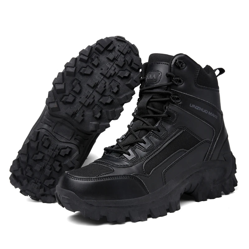 Men's Outdoor Hiking Boots - Desert Tactical Military Boots, Special Forces Anti-Slip & Warm Work Boots