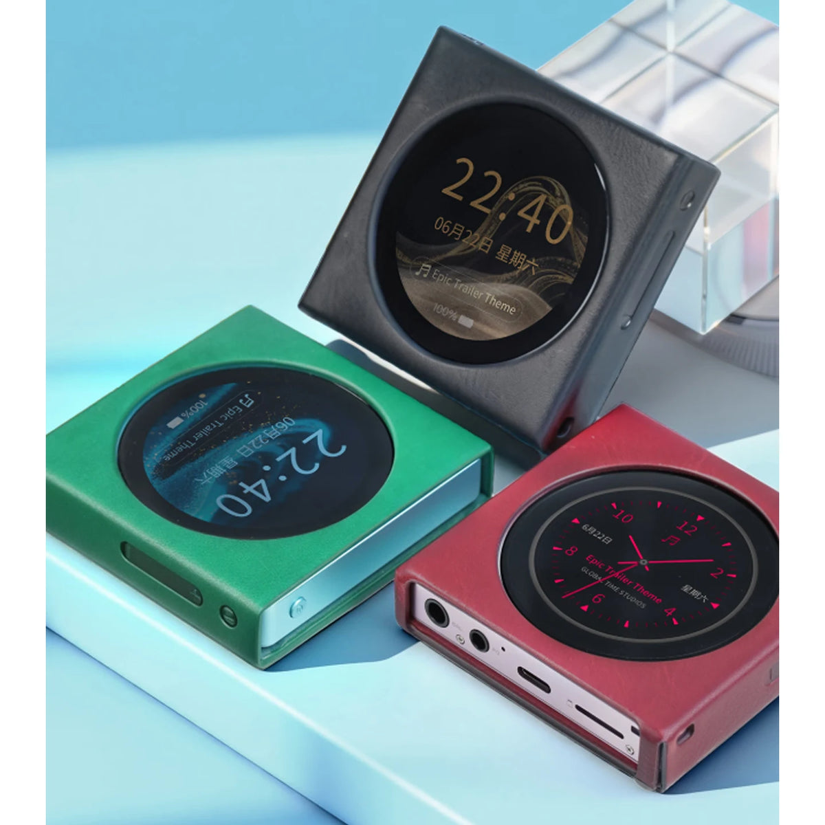 FiiO SK-DISC Magnetic Protective Case - PU Leather Cover for Snowsky DISC MP3 Music Player, Black/Red/Green