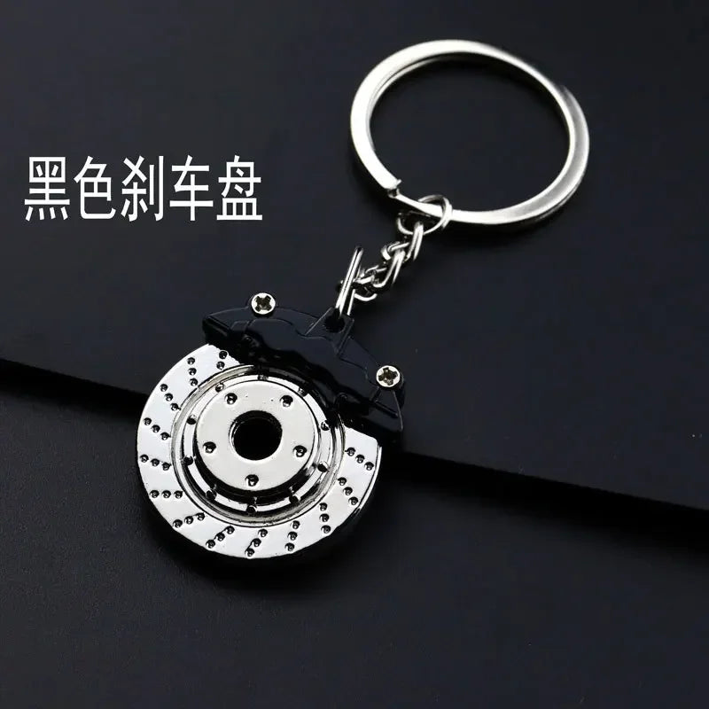 Creative Metal Car Keychain — Zinc Alloy Turbo, Gearbox & Brake Disc Pendant for Men’s Birthday or Dad Gift