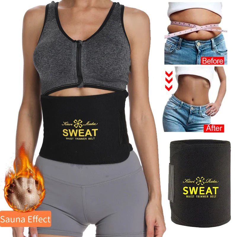 Men’s Waist Trimmer Belt — Neoprene Tummy Control Body Shaper with Sweat Wrap & Lumbar Support