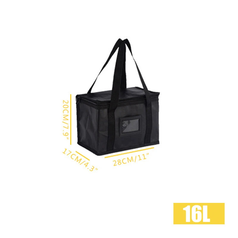 Portable Large Insulated Food Delivery Bag – Thermal Pizza & Takeaway Cooler, Warm Food Storage Tote for Camping, Picnic & Drink Carrier Bag
