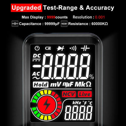 BSIDE Digital Multimeter - Smart Electrician Tester with USB Charge | T-RMS, DC/AC Voltage, Capacitance, Ohm, Hz, NCV | Professional Multitester