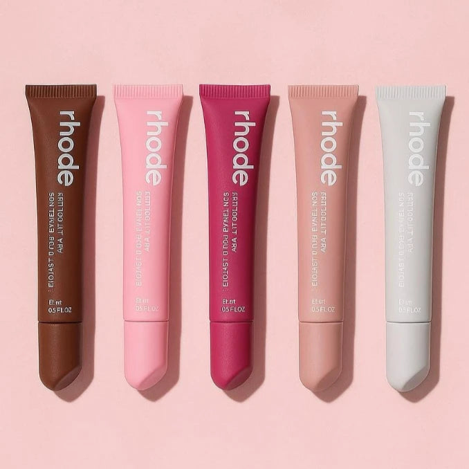 Rhod Moisturizing Lip Balm & Gloss - Mirror Shine Long Lasting Plumping Lip Oil with Ribbon Espresso Raspberry Toast Makeup
