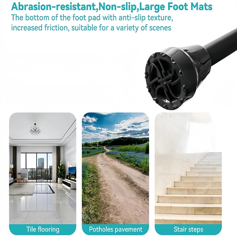 Lightweight Adjustable Aluminum Forearm Crutches for Adults — Foldable Elbow Crutch with Cuff for Walking