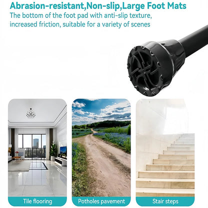 Lightweight Adjustable Aluminum Forearm Crutches for Adults — Foldable Elbow Crutch with Cuff for Walking