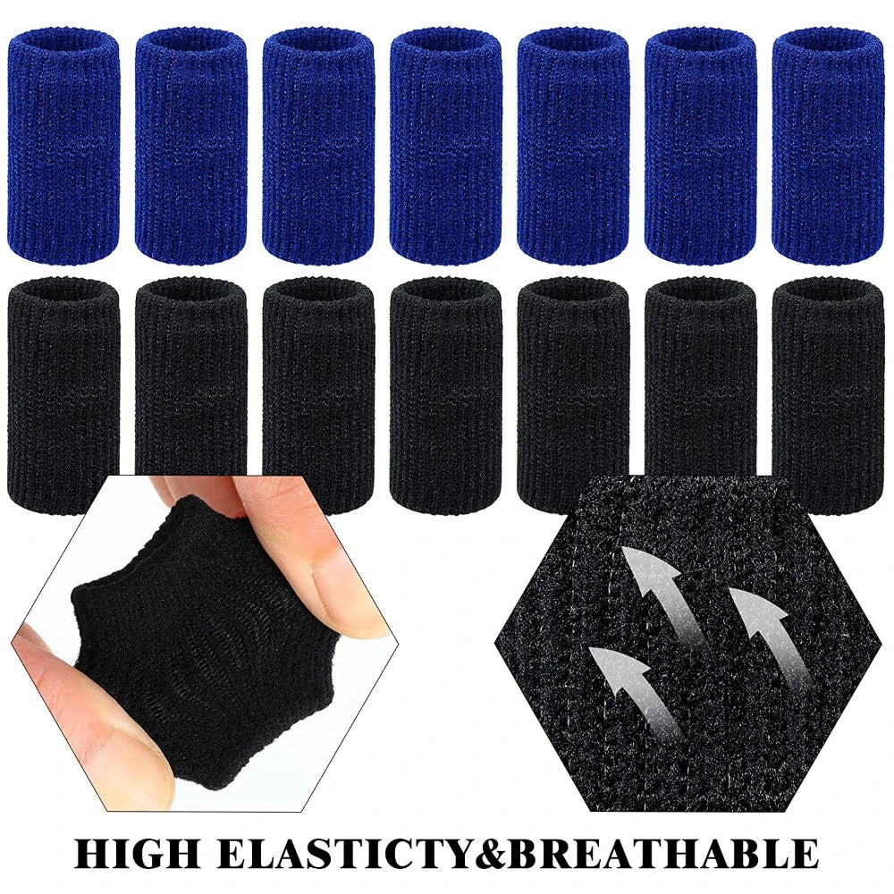 10Pcs Finger Sleeves Set – Soft Breathable Nylon Thumb Brace & Elastic Support Tape for Sports & Arthritis Relief