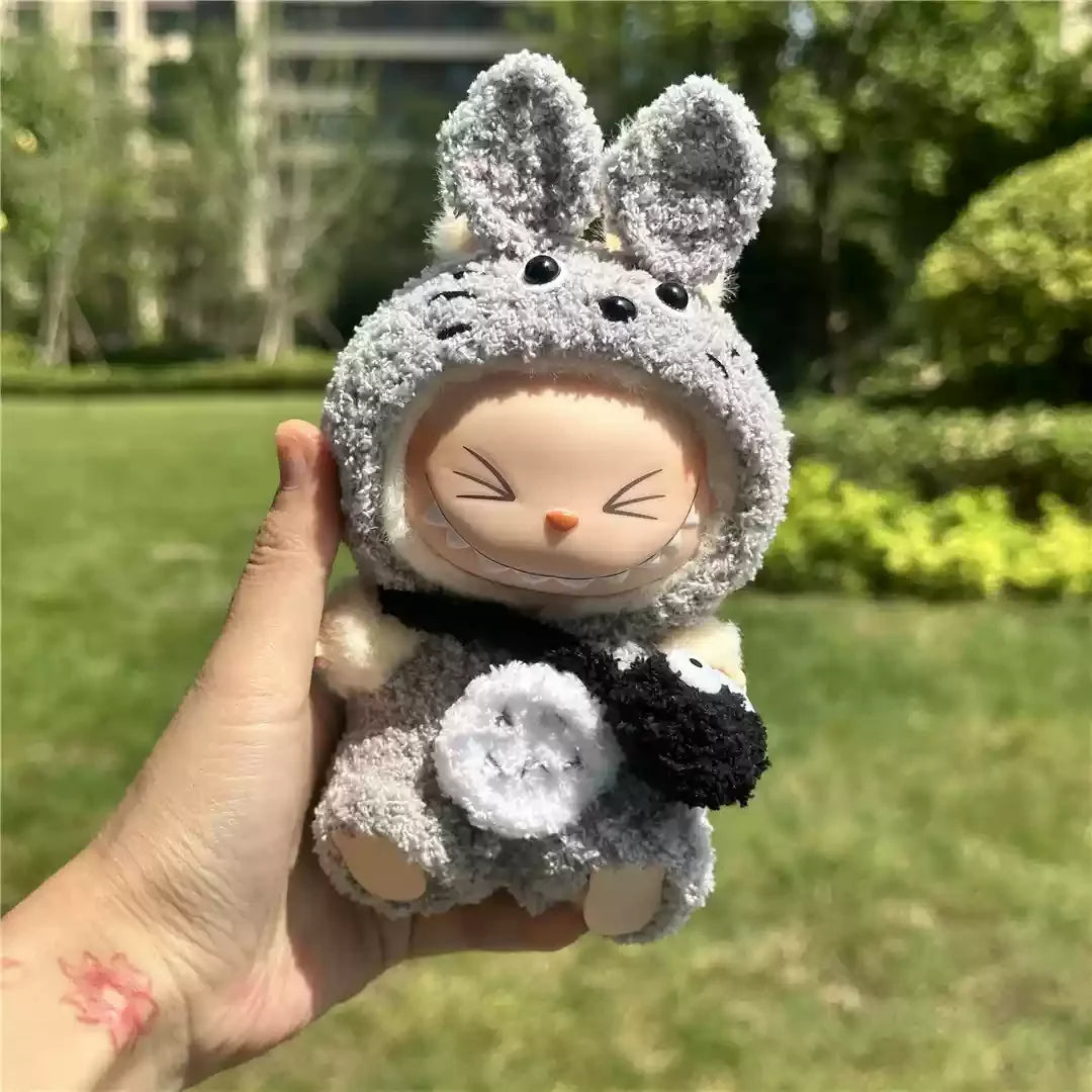 Labubu 17cm Heartbeat Macaron Monkey Toy – Stand-Up Dress-Up Jacket & Pants Suit