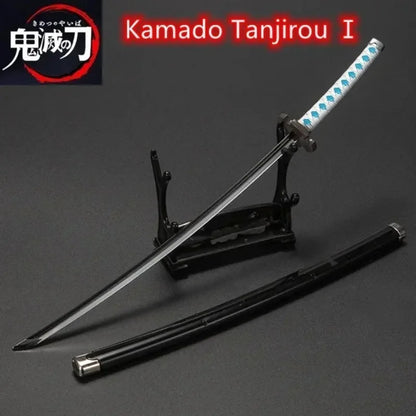 25cm Demon Slayer Metal Katana Sword Toy – Tanjirou Ghost Killer Anime Cosplay Prop & Home Decor Collection
