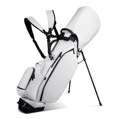 PLAYEAGLE Golf Stand Bag — Lightweight PU Leather Golf Bag with Stand, Multifunctional Golf Rack Bag for Men