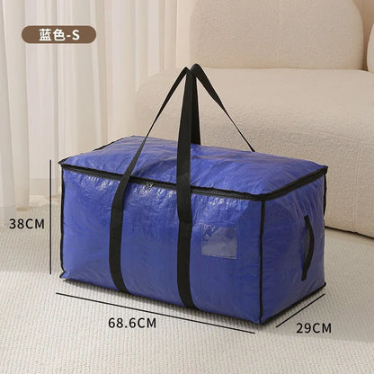 Extra Large Clear Moving Storage Bags - Heavy-Duty Zipper Totes with Handles for Clothes, Blankets & Closet Organization