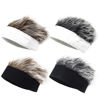 Fashion Baseball Cap – Men and Women Beanie Wig Hat with Short Hair, Breathable and Soft for Parties, Outdoor and Casual Wear