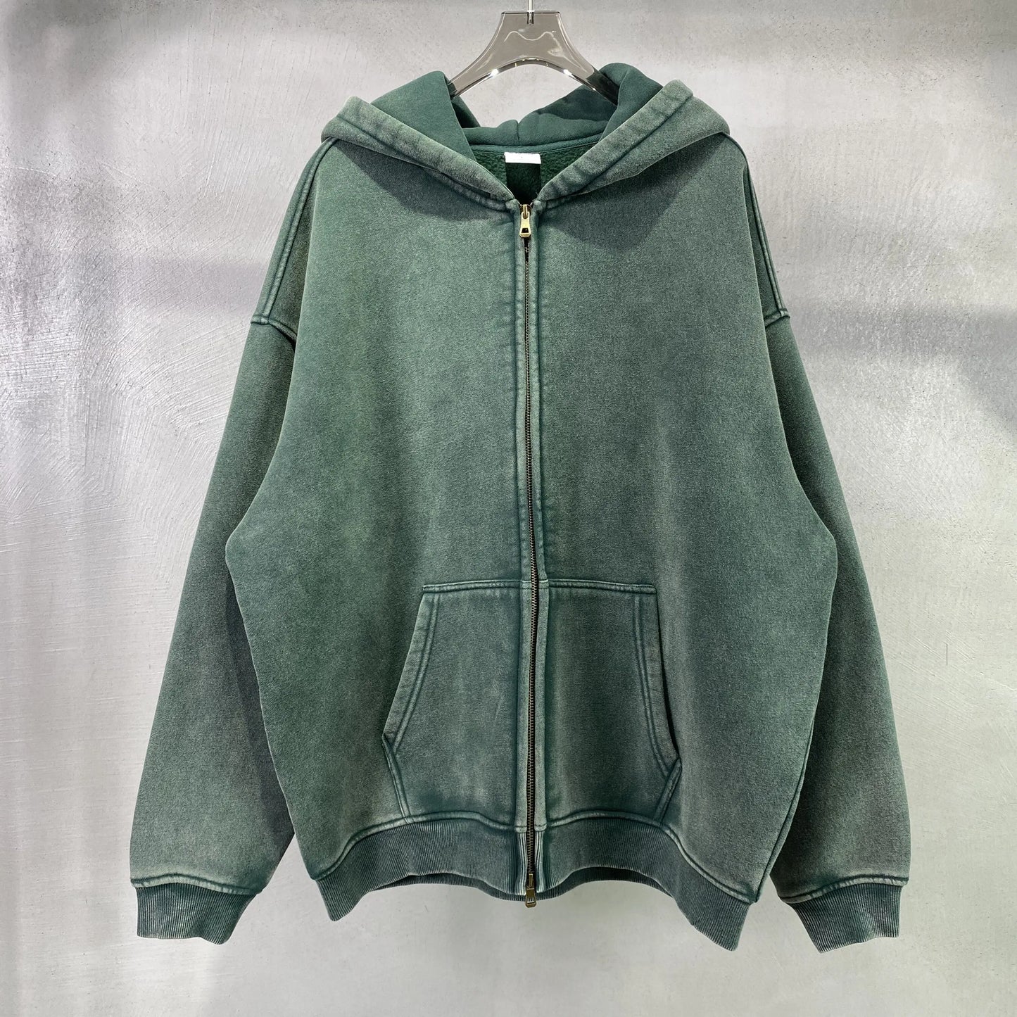 Batik Fleece Zipper Hoodie – Warm Ethnic Style Zip-Up Sweatshirt