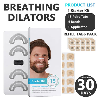Anti-Snoring Sleep Mouth Tape & Nasal Breathing Dilators Kit – Improve Sleep Quality, Snoring Solution for Men