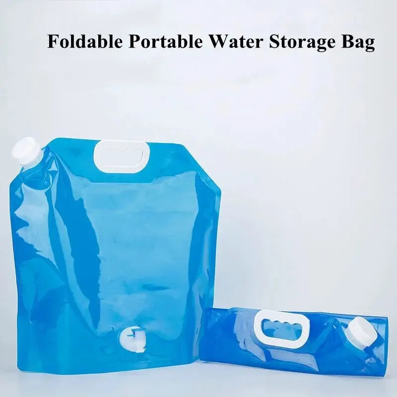 Portable Folding Water Bucket: 5/10L Camping Water Bag - Large Outdoor Travel Collapsible Pouch for Camping Supplies