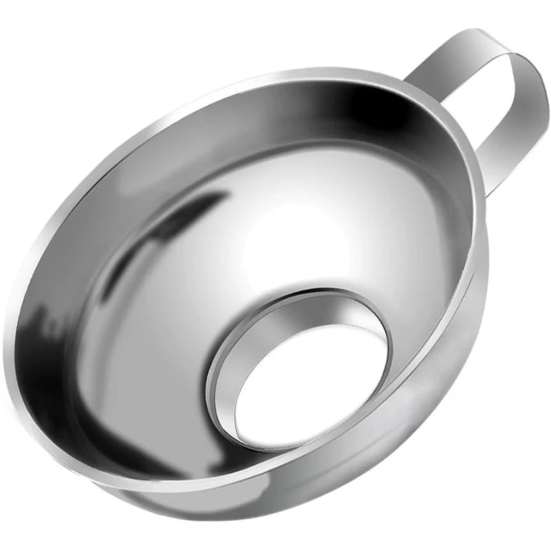 Stainless Steel Mason Jar Funnel - 1.49" & 2.12" Canning Funnel with Handle for Regular & Wide-Mouth Jars