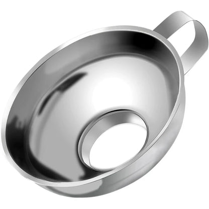 Stainless Steel Mason Jar Funnel - 1.49" & 2.12" Canning Funnel with Handle for Regular & Wide-Mouth Jars