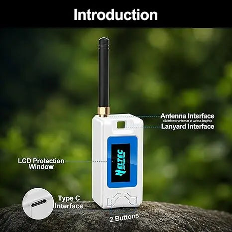 Heltec ESP32 LoRa V3 Development Kit - SX1262 CP2102 Board, Meshtastic & LoRaWAN Node with Protective Case and Antenna