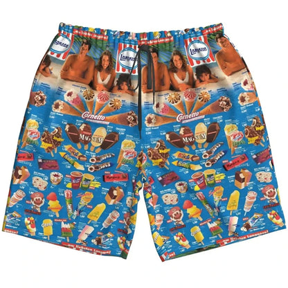 Men’s Ice Cream Hawaiian Shirt - Summer Beach Print Short Sleeve Casual Top with Original Design