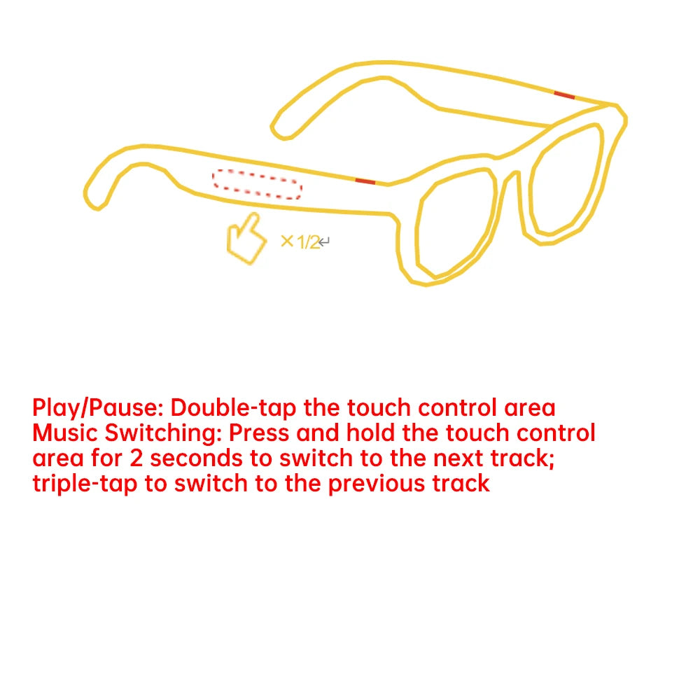 AI Smart Camera Glasses — Polarized Sunglasses with HD1080P Video Recording, WiFi, Bluetooth Calls for Men and Women