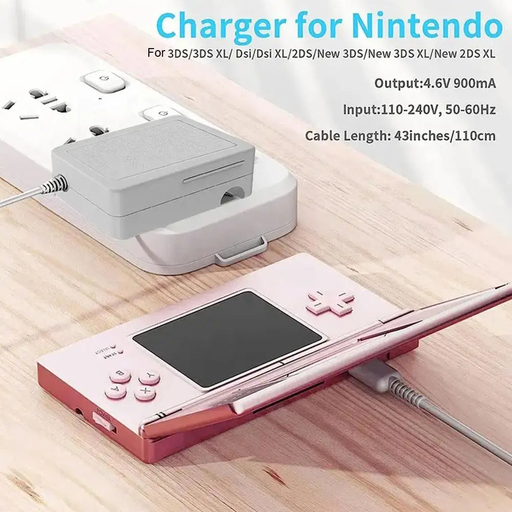 Nintendo 3DS & 2DS AC Charger Adapter - US/EU Plug Power Supply for 3DS XL, New 3DS XL, 2DS XL, DSi & NDSi