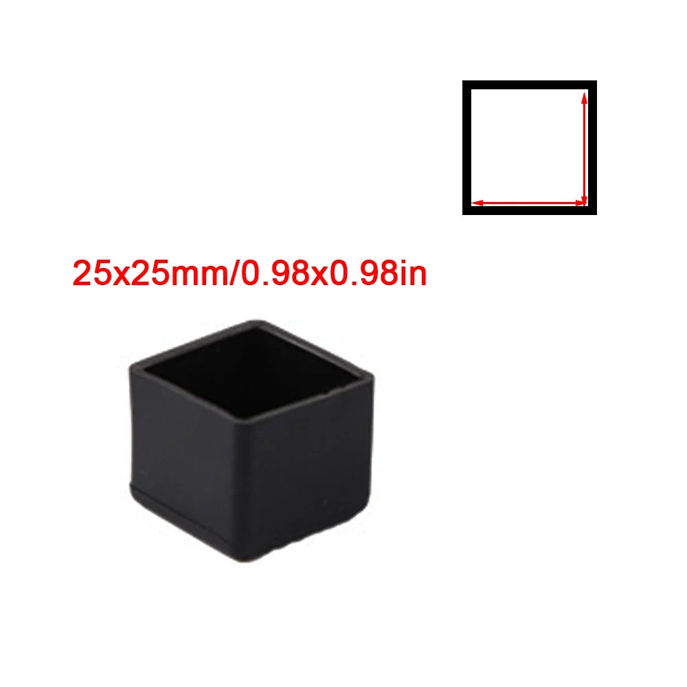 Square Silicone Chair Leg Caps – Non-Slip Furniture Foot Covers for Table & Chair Legs, Floor Protector Pads, Dust & Scratch Guards for Home Furniture Stability