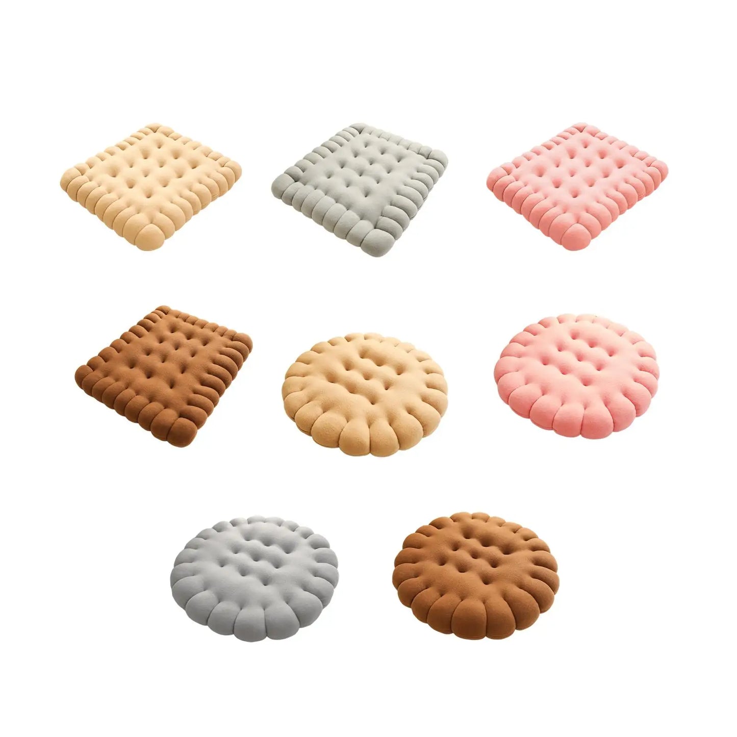 Biscuit-Shaped Decorative Cushion – Comfy Seating Pillow for Balcony & Gift Idea