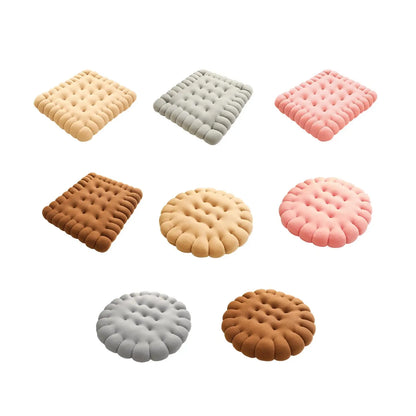 Biscuit-Shaped Decorative Cushion – Comfy Seating Pillow for Balcony & Gift Idea