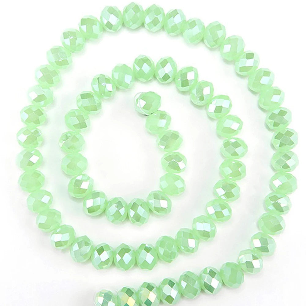 4mm/6mm/8mm Round Crystal Glass Beads – Faceted Spacer Loose Beads for DIY Jewelry Making & Needlework Craft Accessories