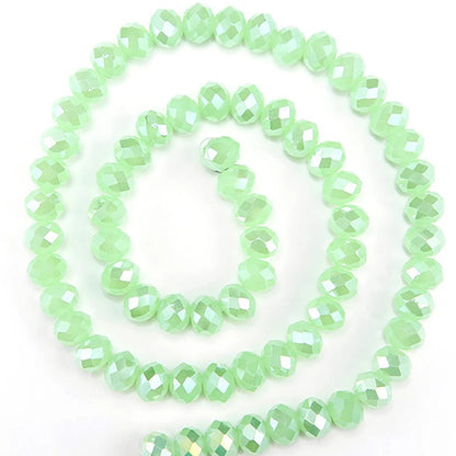 4mm/6mm/8mm Round Crystal Glass Beads – Faceted Spacer Loose Beads for DIY Jewelry Making & Needlework Craft Accessories