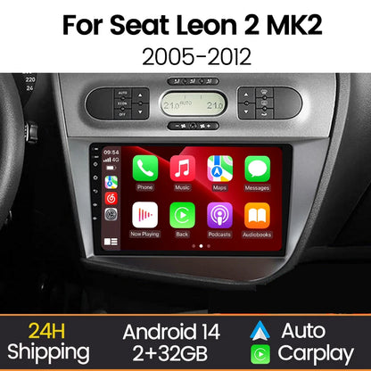 MEKEDE 9-Inch Android Car Radio - Wireless CarPlay, Android Auto & GPS Navigation for Seat Leon MK2 2005-2012