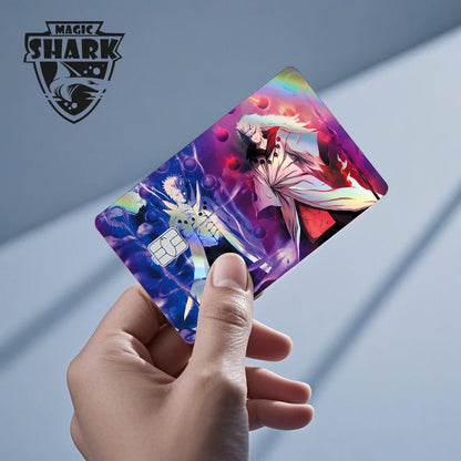 2025 Naruto Anime Holographic Laser Sticker – Shiny Film Card Skin Cover for Debit & Credit Cards